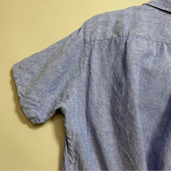 UNTUCKit Linen Valente Short Sleeve Shirt Size L - Picture 11 of 13